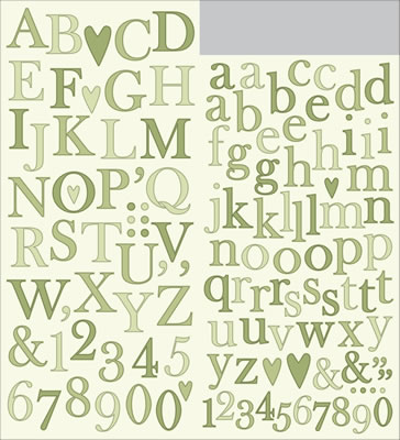Heidi Grace - The Vineyard - Vineyard Alpha Stickers  (sold in 3's)